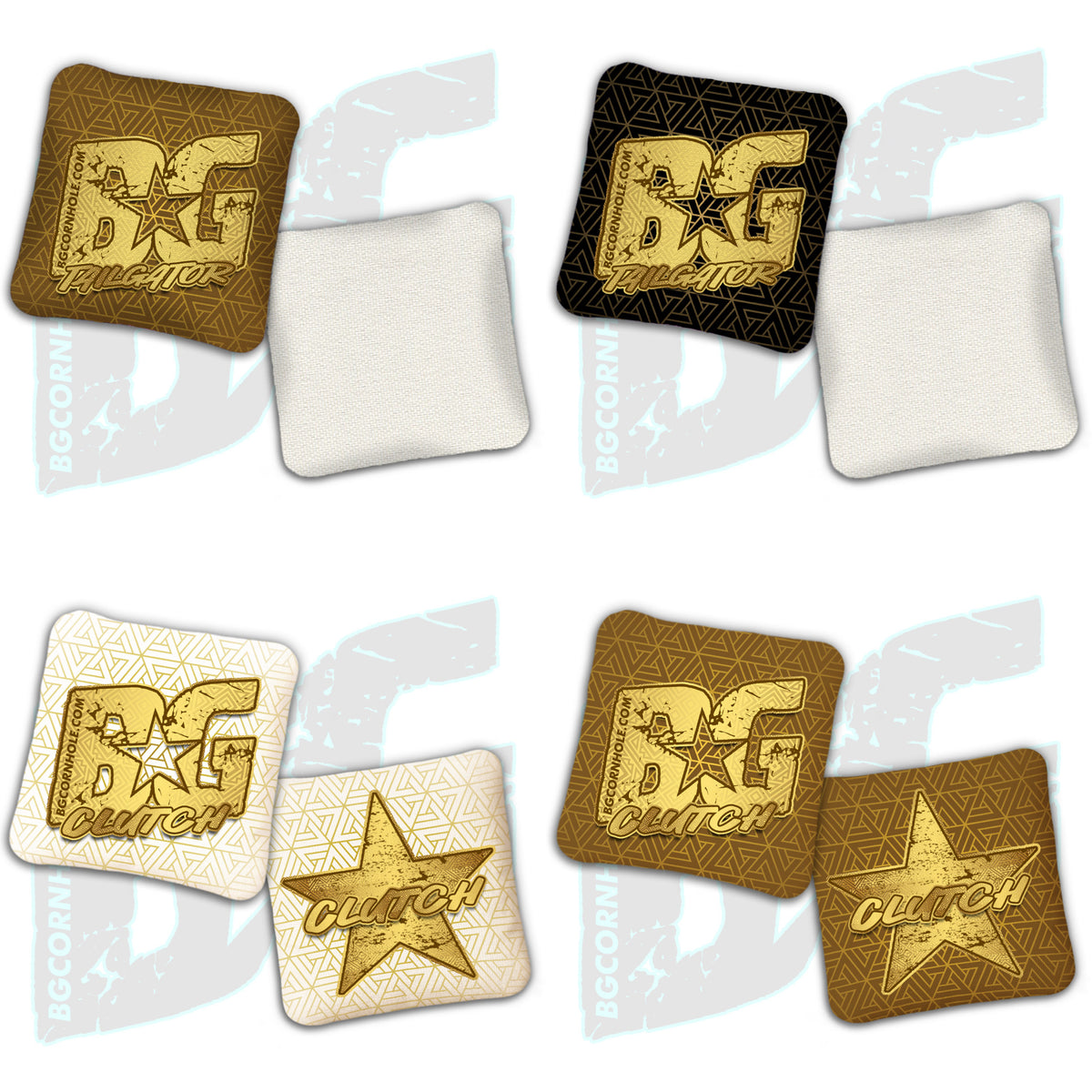 BG Multiple Bag Models  - "Triad" - Non Stamped Cornhole Bags - SET OF 4 bags