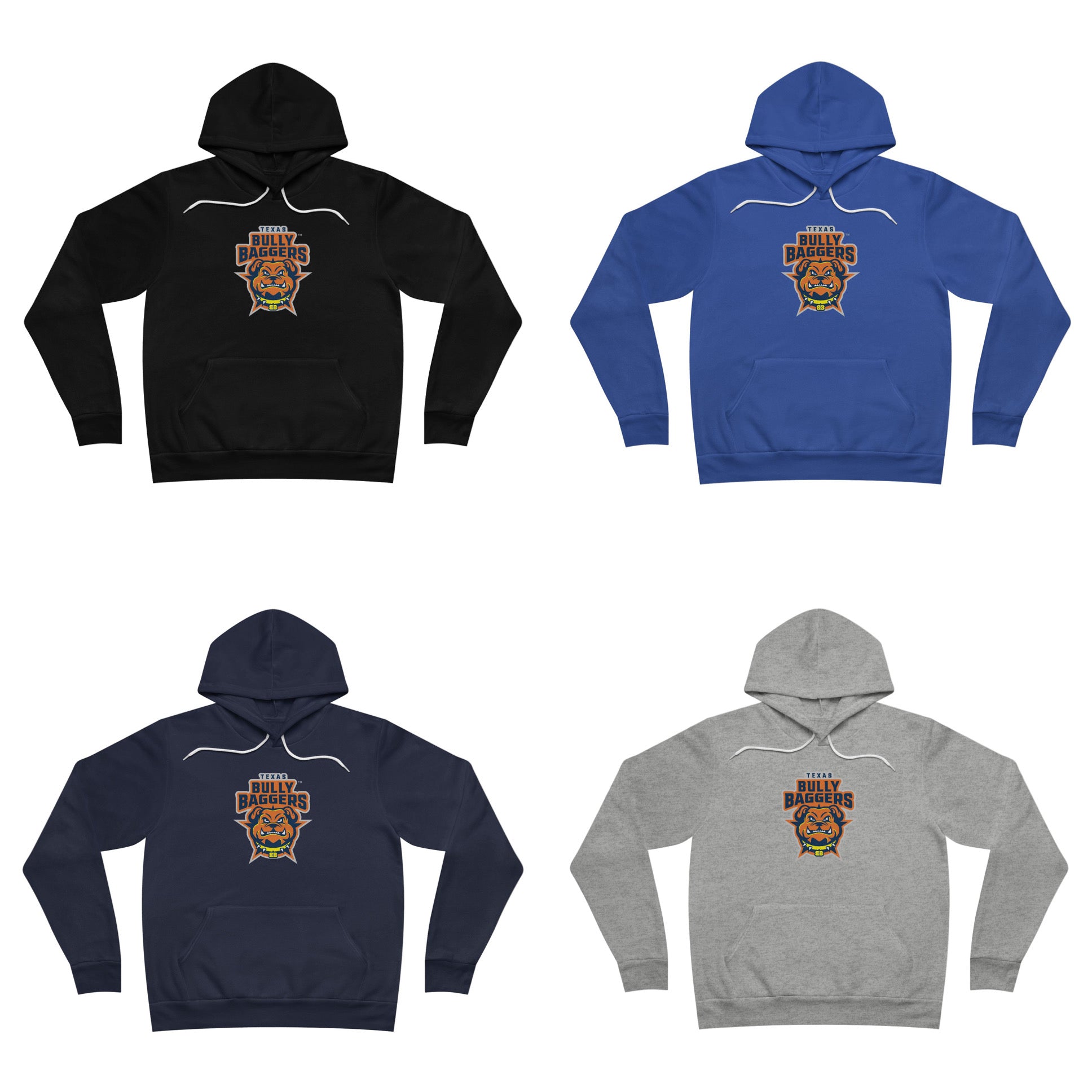 Texas Bully Baggers Unisex Sponge Fleece Hoodie - Multiple Colors