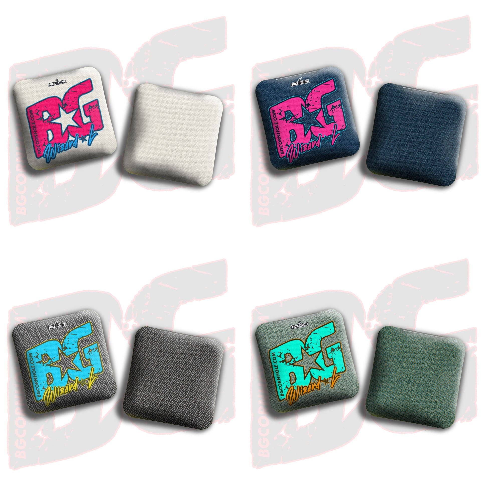 BG Wizard L 4" Mini Cornhole Bags - “Colormatch” - Set of 4 Bags
