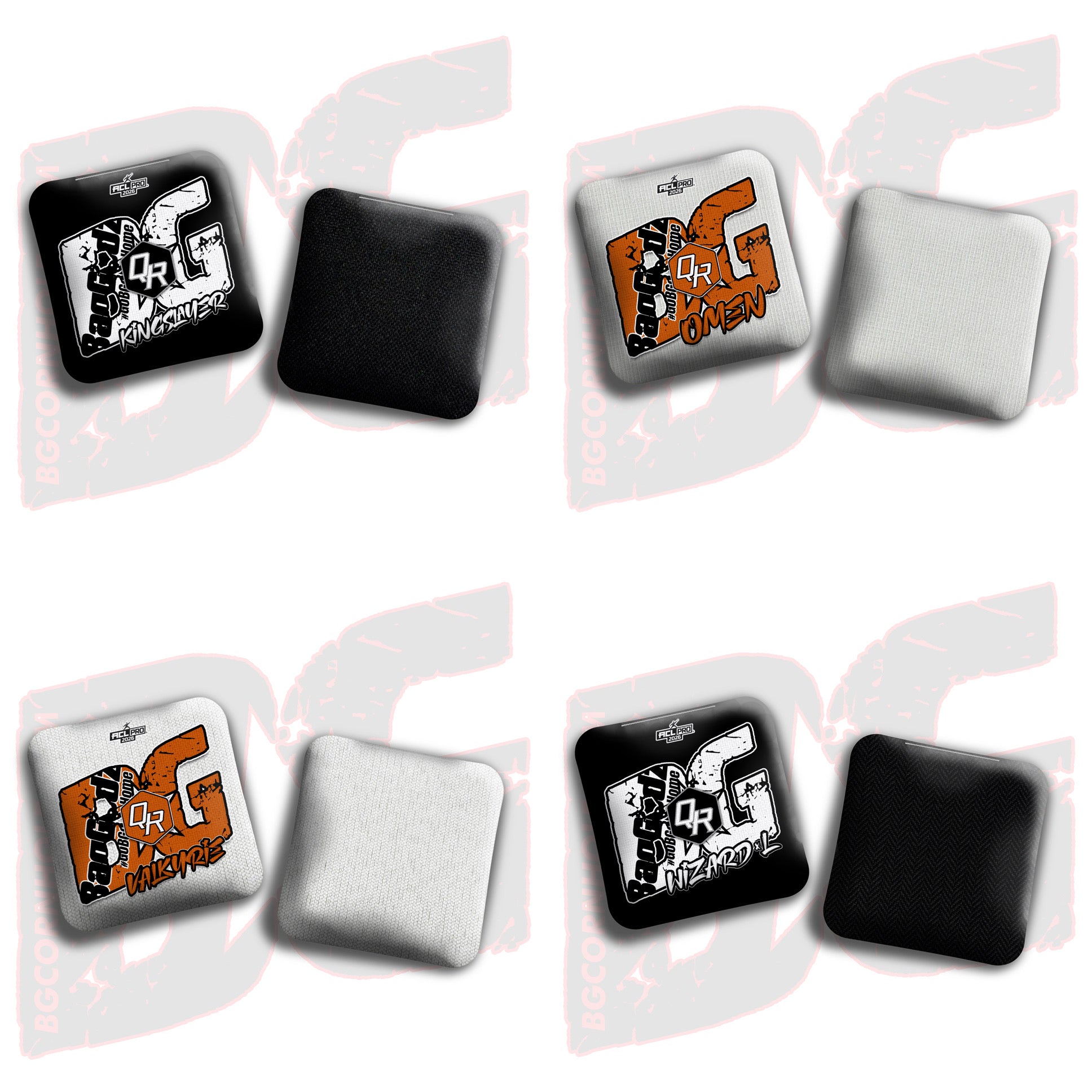 2026 BG Multiple Bag Models  - "Quinn Reeves” - ACL Pro Stamped Cornhole Bags - SET OF 4 BAGS