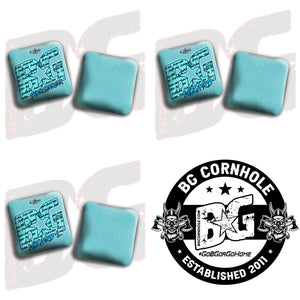 2026 Multiple Bag Models "Aqua Team BG" - ACL Pro Stamped Cornhole Bags - SET OF 4 BAGS