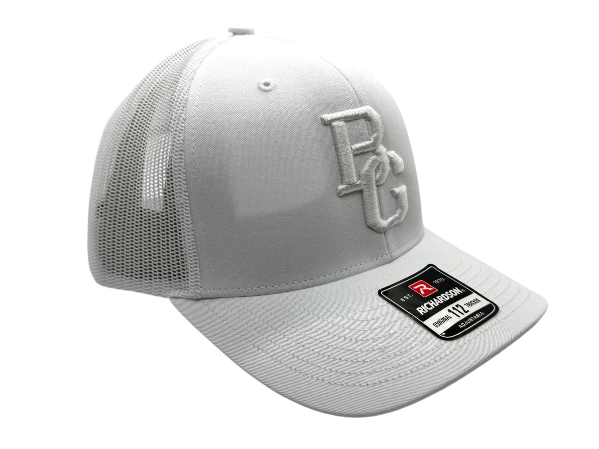 White 112 Trucker Hat - Colored Embroidery - RICHARDSON