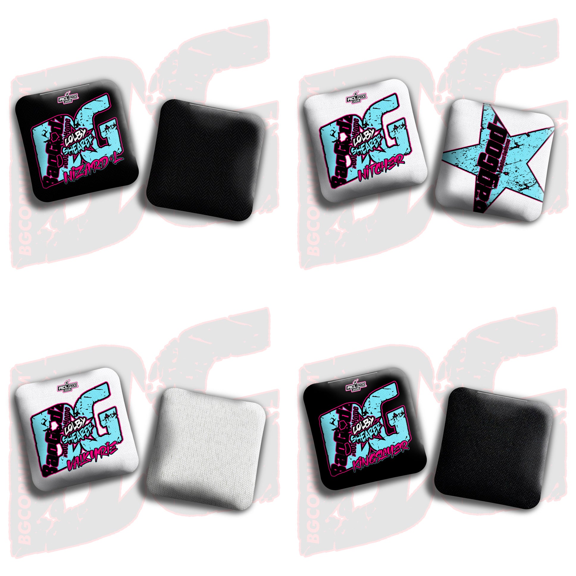 2026 BG Multiple Bag Models  - "Colby Shearer” - ACL Pro Stamped Cornhole Bags - SET OF 4 BAGS