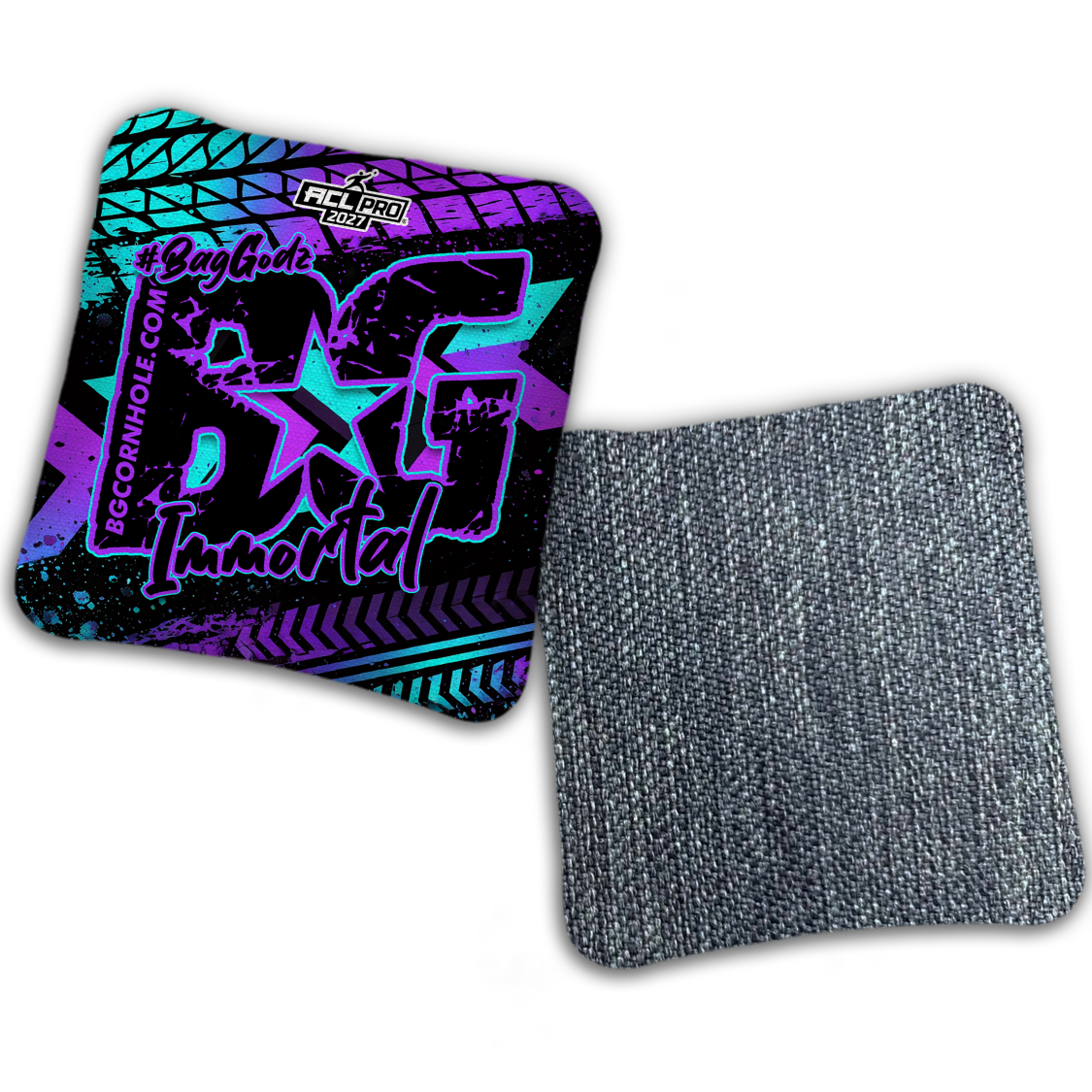 2027 BG Multiple Bag Models "GRUNGE TRACKS" - ACL Pro Stamped Cornhole Bags - SET OF 4 BAGS
