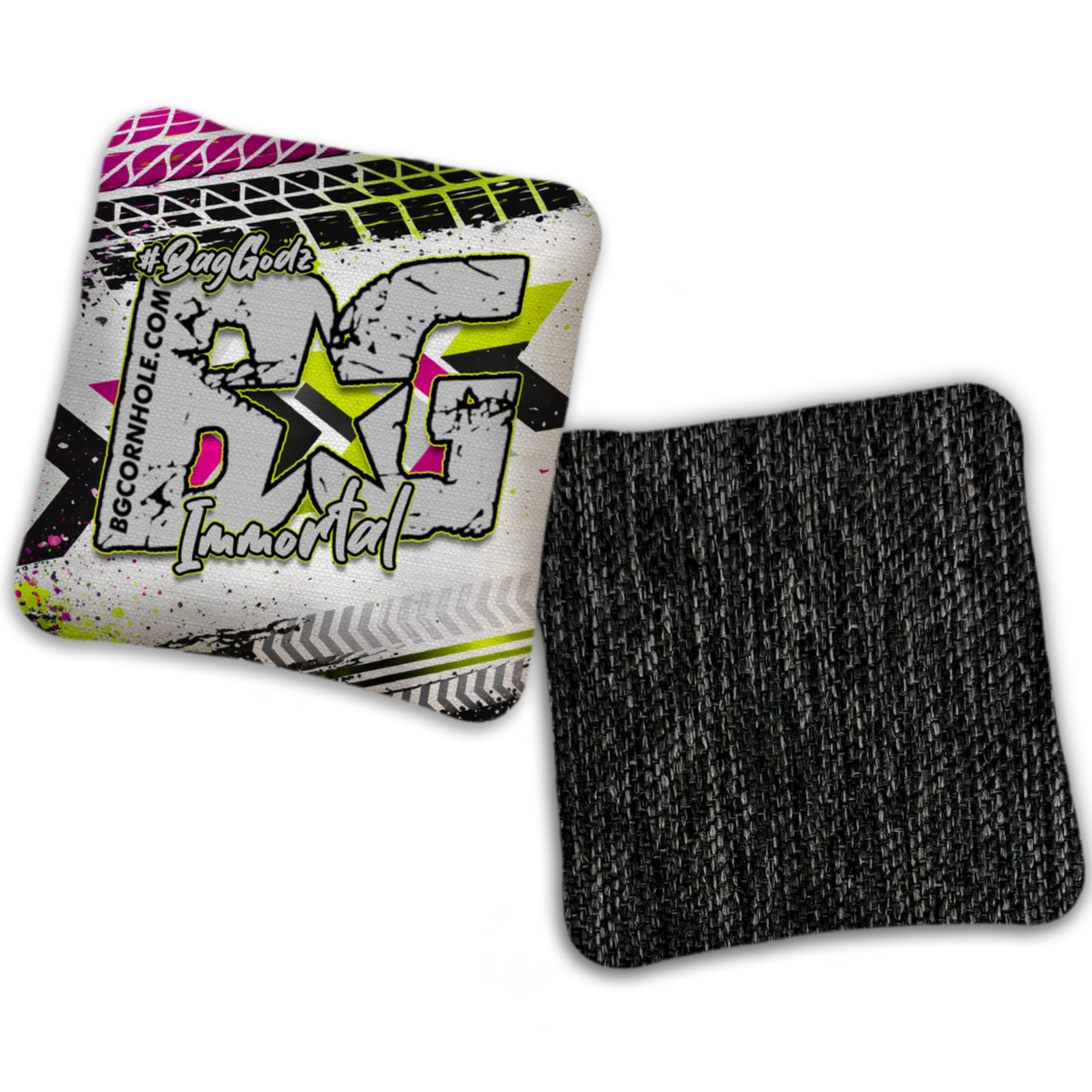 UNSTAMPED - BG Multiple Bag Models "GRUNGE TRACKS" - Cornhole Bags - SET OF 4 BAGS
