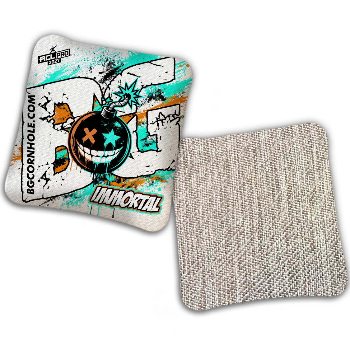 2027 BG Multiple Bag Models "TAKE COVER" - ACL Pro Stamped Cornhole Bags - SET OF 4 BAGS
