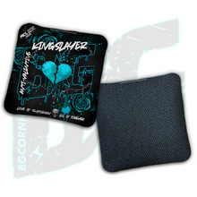 Load image into Gallery viewer, 2026 BG Multiple Bag Models "Aqua Anti Valentines Day" - ACL Pro Stamped Cornhole Bags - SET OF 4 BAGS
