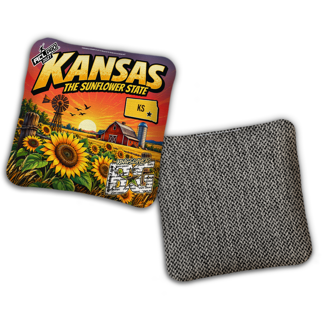 2027 BG Multiple Bag Models "Kansas Sunflower State" - ACL Pro Stamped Cornhole Bags