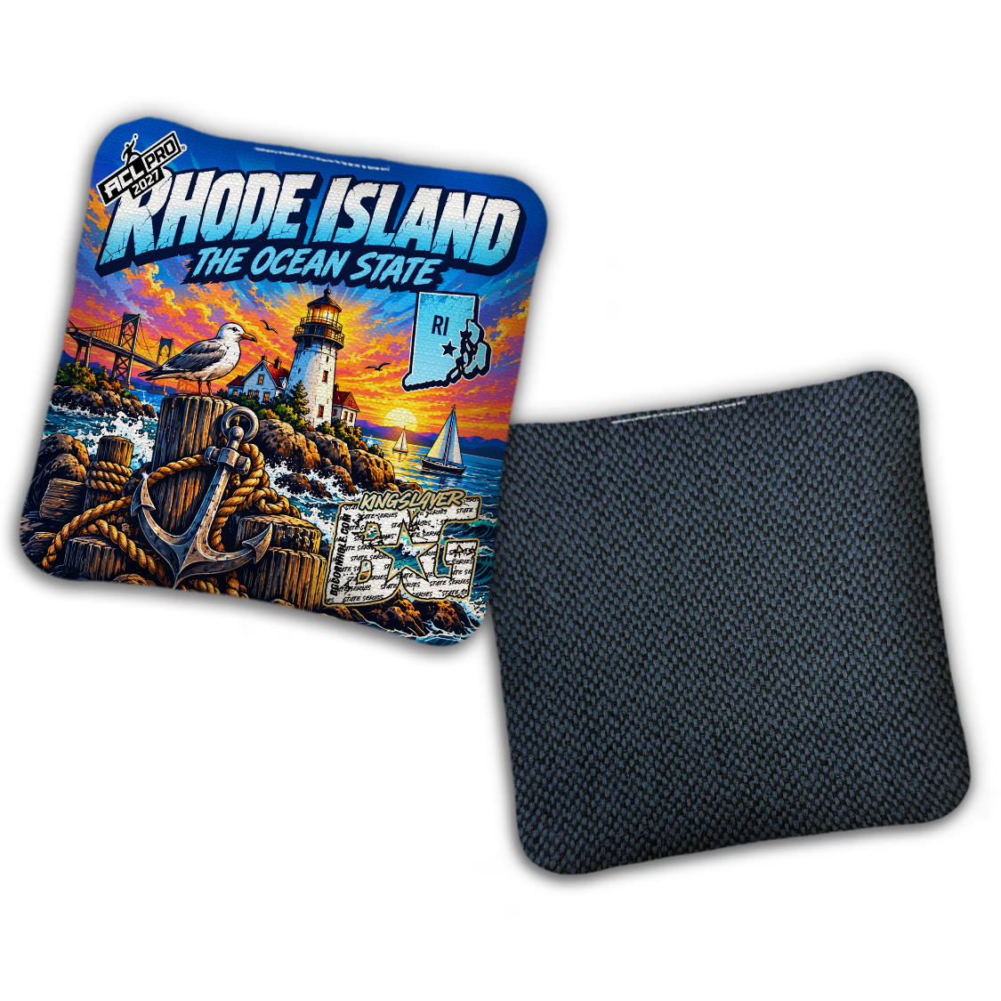 2027 BG Multiple Bag Models "Rhode Island Ocean State" - ACL Pro Stamped Cornhole Bags