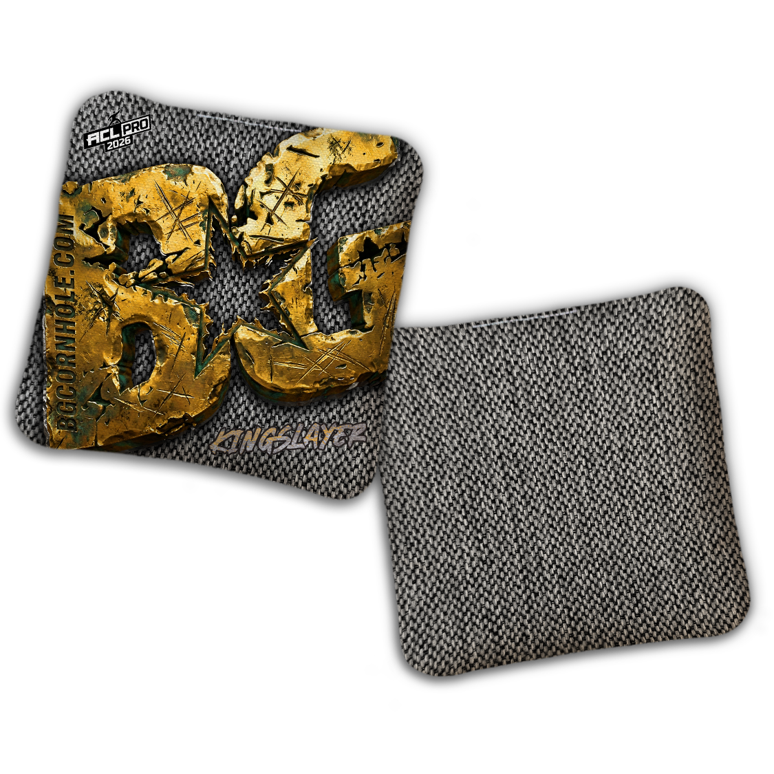 2026 BG Kingslayer "Heavy Metal" - ACL Pro Stamped Cornhole Bags - SET OF 4 BAGS