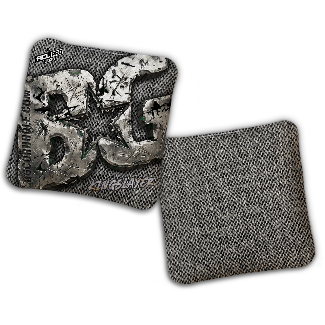 2026 BG Kingslayer "Heavy Metal" - ACL Pro Stamped Cornhole Bags - SET OF 4 BAGS