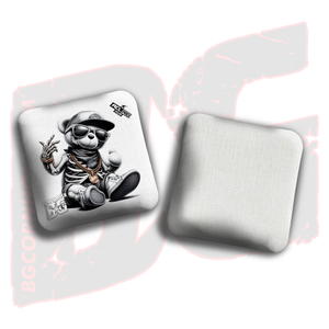 2026 BG Multiple Bag Types "Skeleton Teddy Bear" - ACL Pro Stamped Cornhole Bags - SET OF 4 BAGS