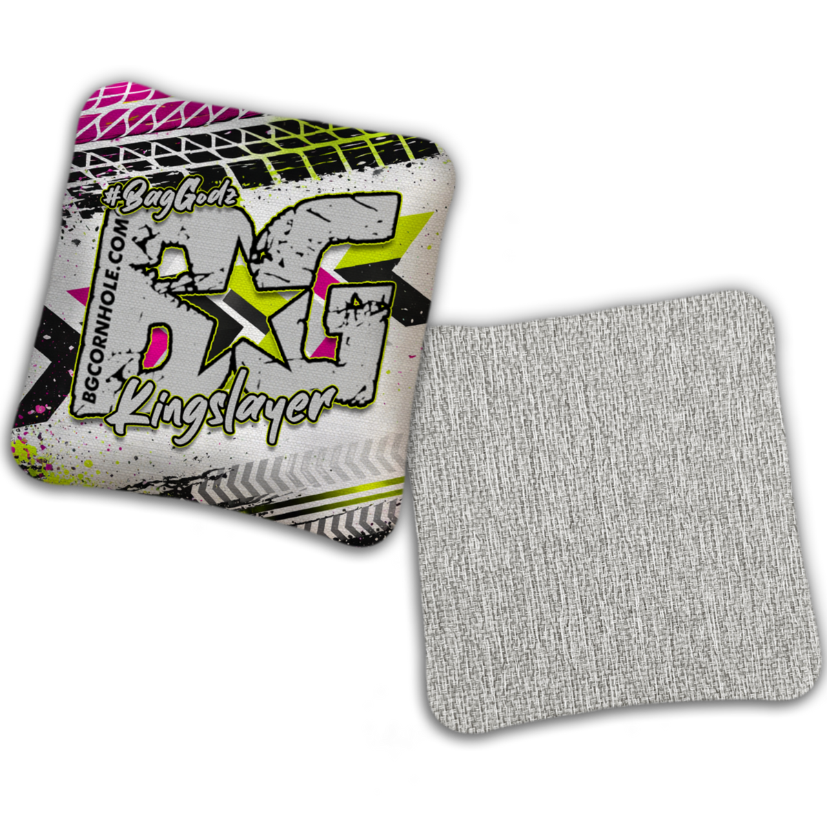 UNSTAMPED - BG Multiple Bag Models "GRUNGE TRACKS" - Cornhole Bags - SET OF 4 BAGS