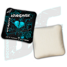 Load image into Gallery viewer, 2026 BG Multiple Bag Models "Aqua Anti Valentines Day" - ACL Pro Stamped Cornhole Bags - SET OF 4 BAGS