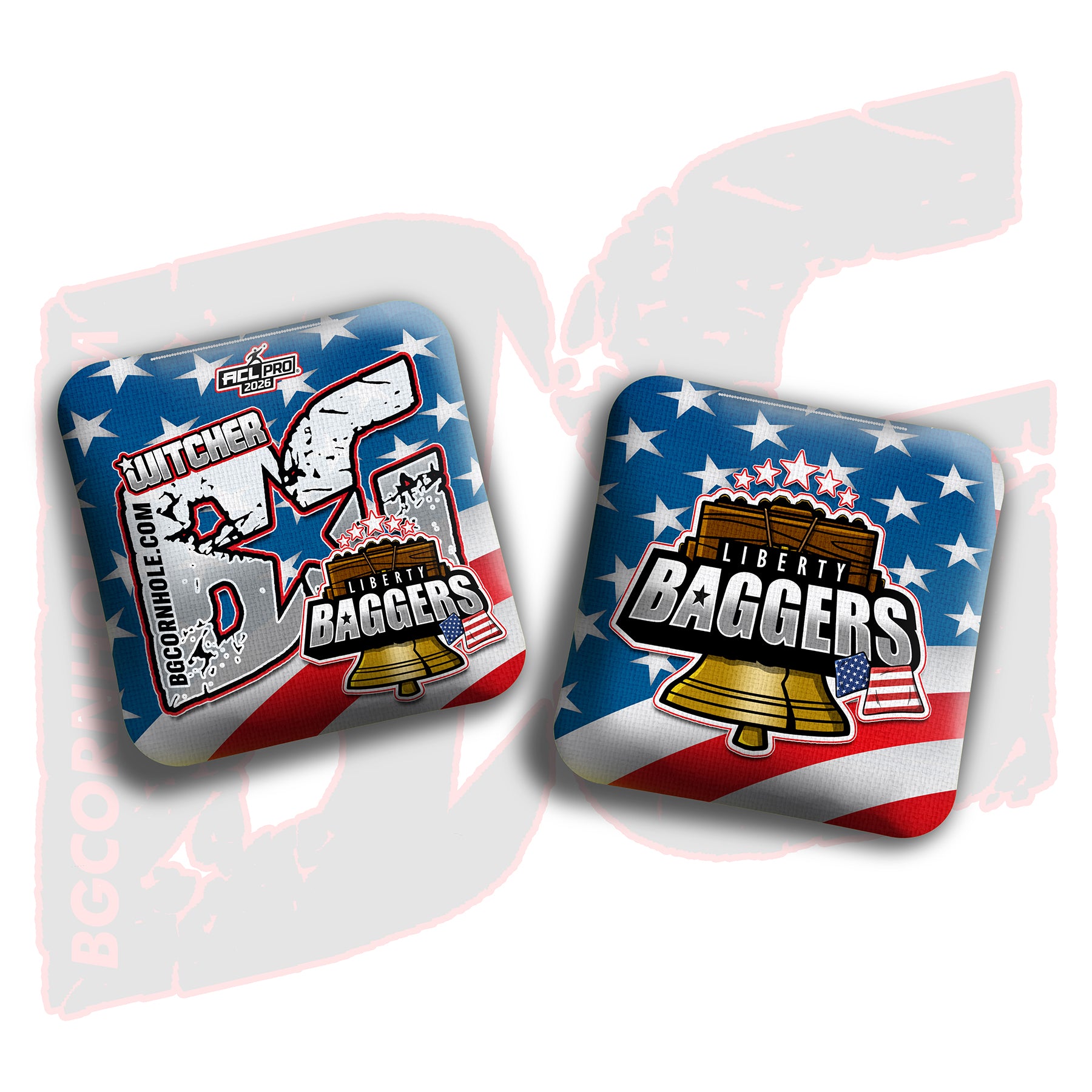 2026 BG Multiple Bag Models - "Liberty Baggers” Collab - ACL Pro Stamped Cornhole Bags - SET OF 4 BAGS