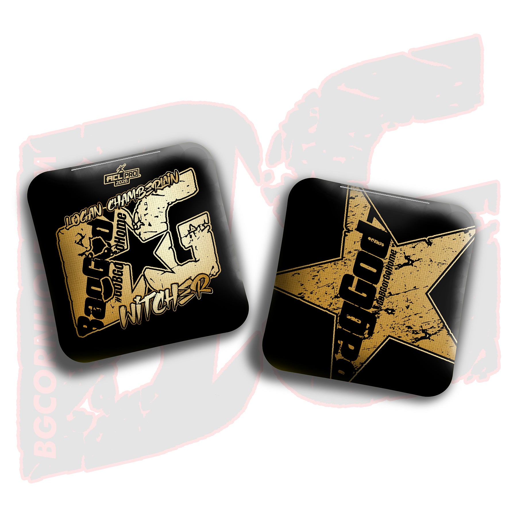 2026 BG Multiple Bag Models  - "Logan Chamberlain” - ACL Pro Stamped Cornhole Bags - SET OF 4 BAGS