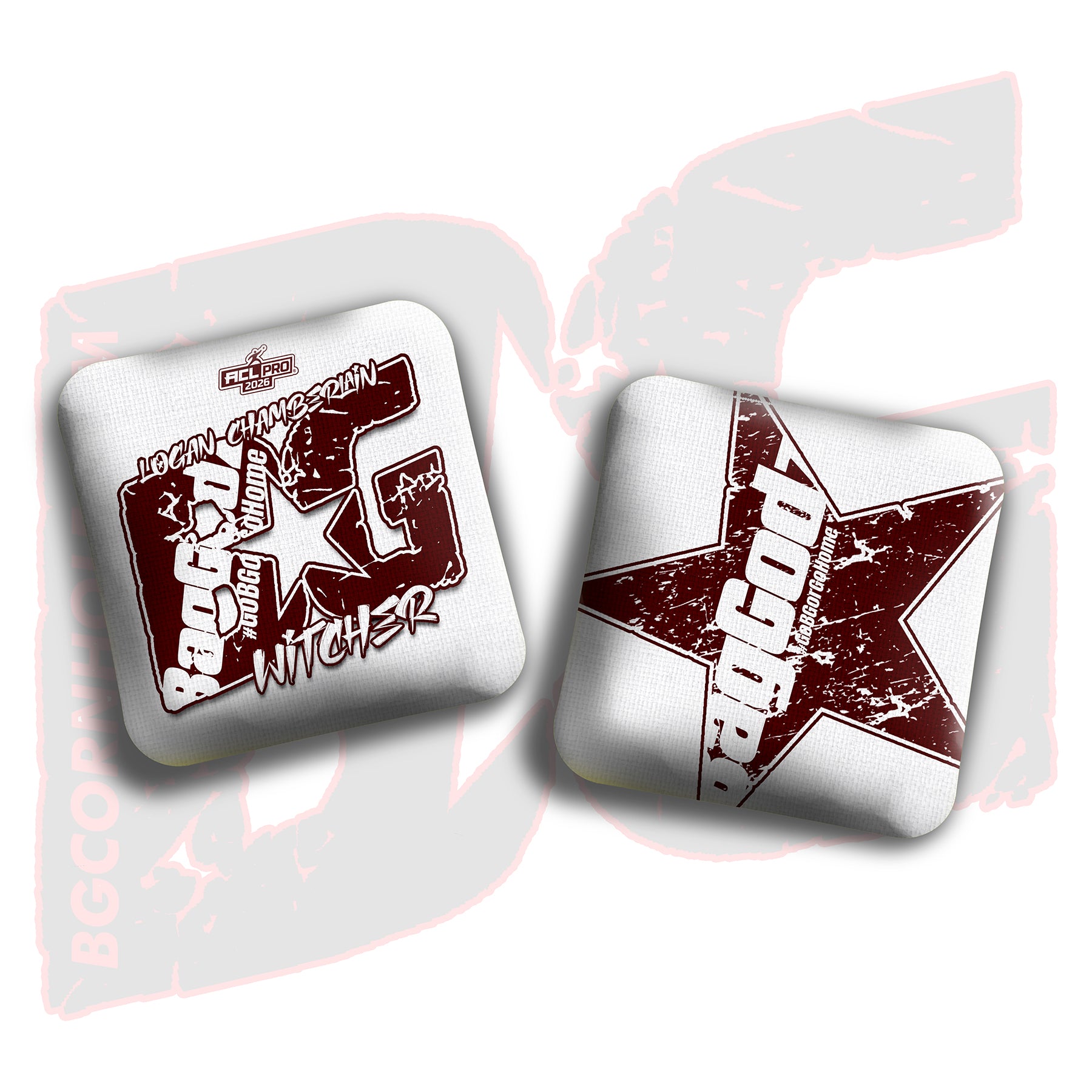 2026 BG Multiple Bag Models  - "Logan Chamberlain” - ACL Pro Stamped Cornhole Bags - SET OF 4 BAGS