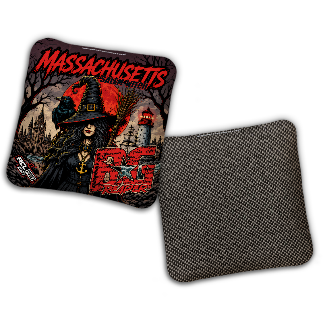 2027 BG Multiple Bag Models "MASS SALEM WITCH" - ACL Pro Stamped Cornhole Bags - SET OF 4 BAGS