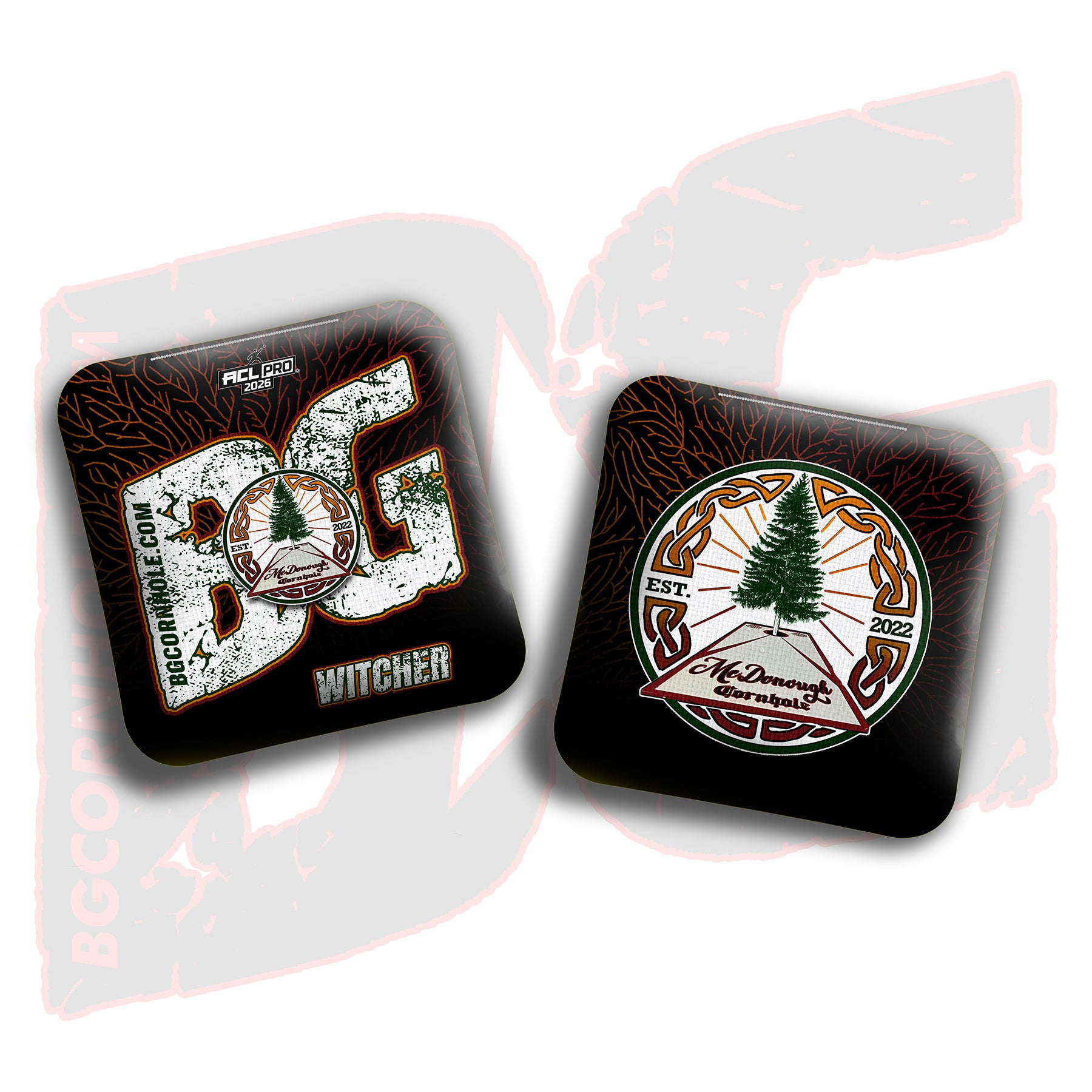 2026 BG Multiple Bag Models - "McDonough Cornhole” Collab - ACL Pro Stamped Cornhole Bags - SET OF 4 BAGS