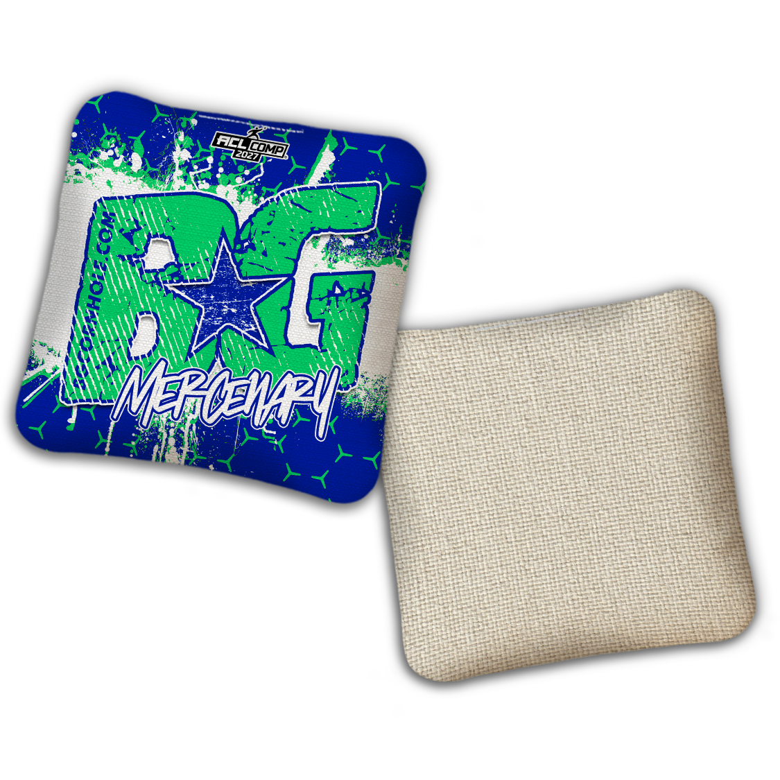 2027 BG Multiple Bag Models - "BROKEN HEX" - ACL Comp Stamped Cornhole Bags - SET OF 4 BAGS