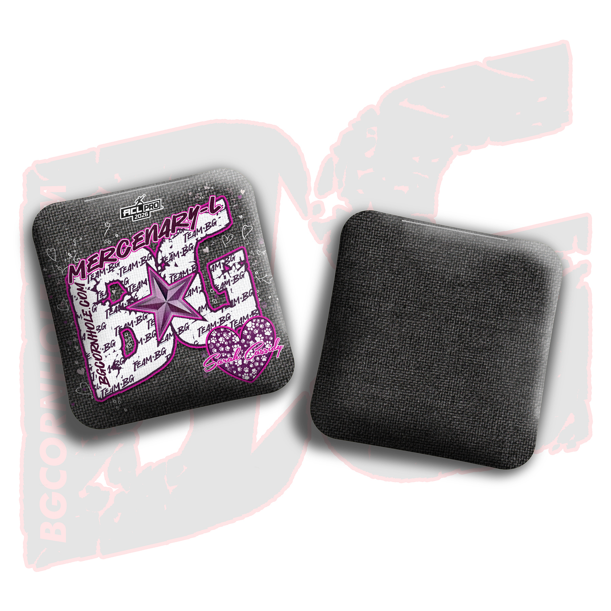 2026 BG Multiple Bag Models  - "Sarah Cassidy” - ACL Pro Stamped Cornhole Bags - SET OF 4 BAGS