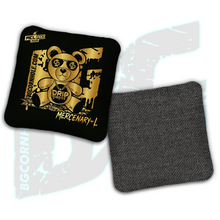 Load image into Gallery viewer, 2026 Multiple Bag Models - DK x BG "Gold Cash Bear" - ACL Pro Stamped Cornhole Bags - Set of 4 Bags