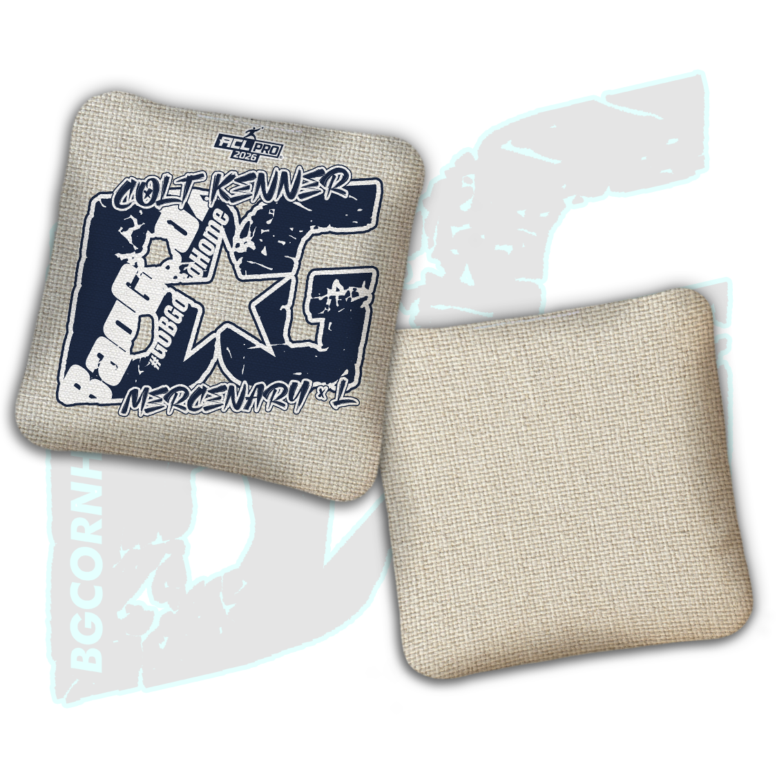 2026 BG Multiple Bag Models  - "Colt Kenner” - ACL Pro Stamped Cornhole Bags - SET OF 4 BAGS