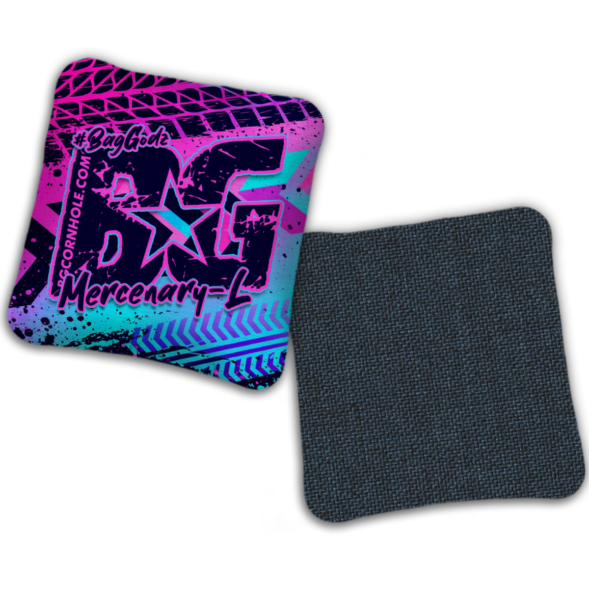 UNSTAMPED - BG Multiple Bag Models "GRUNGE TRACKS" - Cornhole Bags - SET OF 4 BAGS