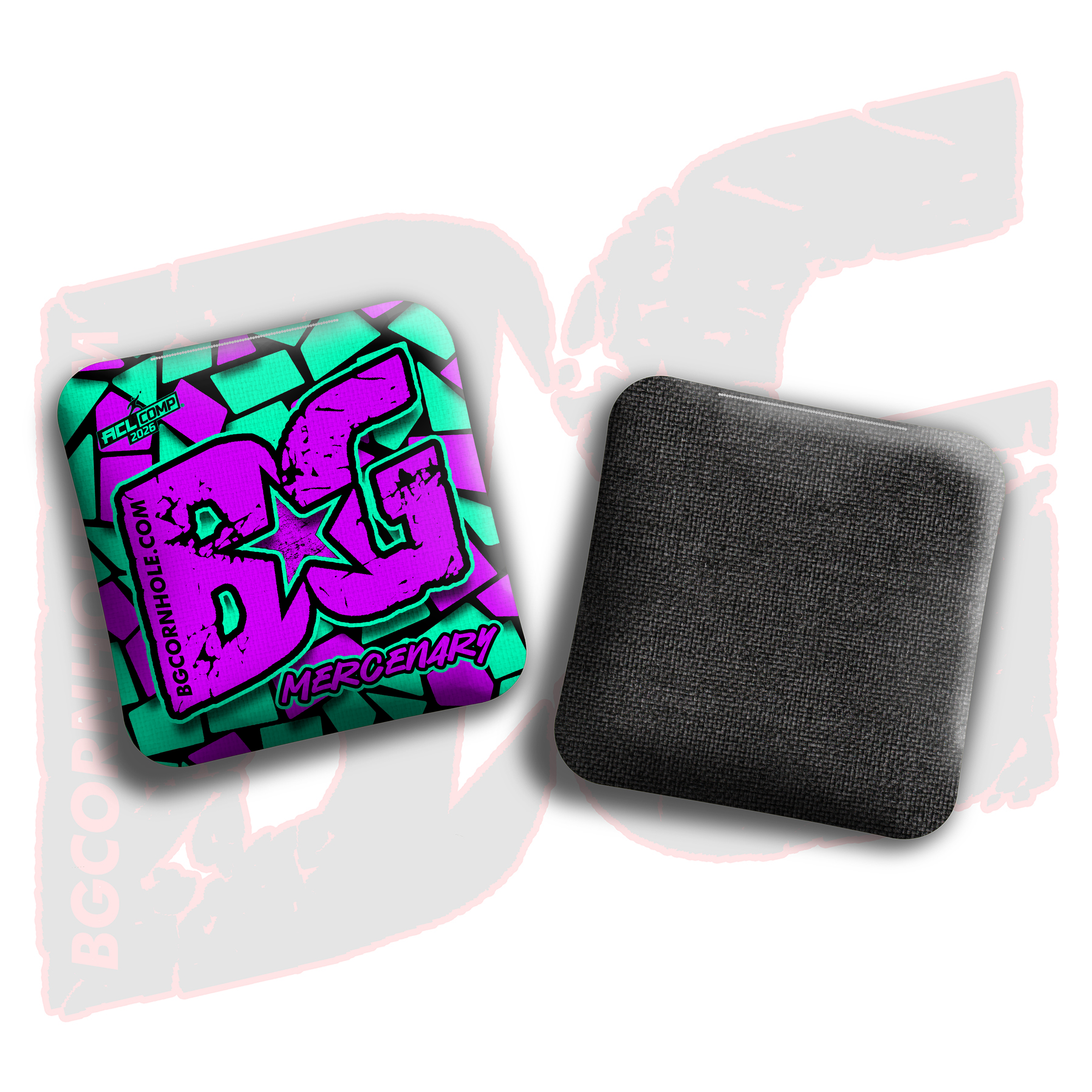 2026 BG Comp Mercenary - "Blocks" - ACL Comp Stamped Cornhole Bags - SET OF 4 BAGS