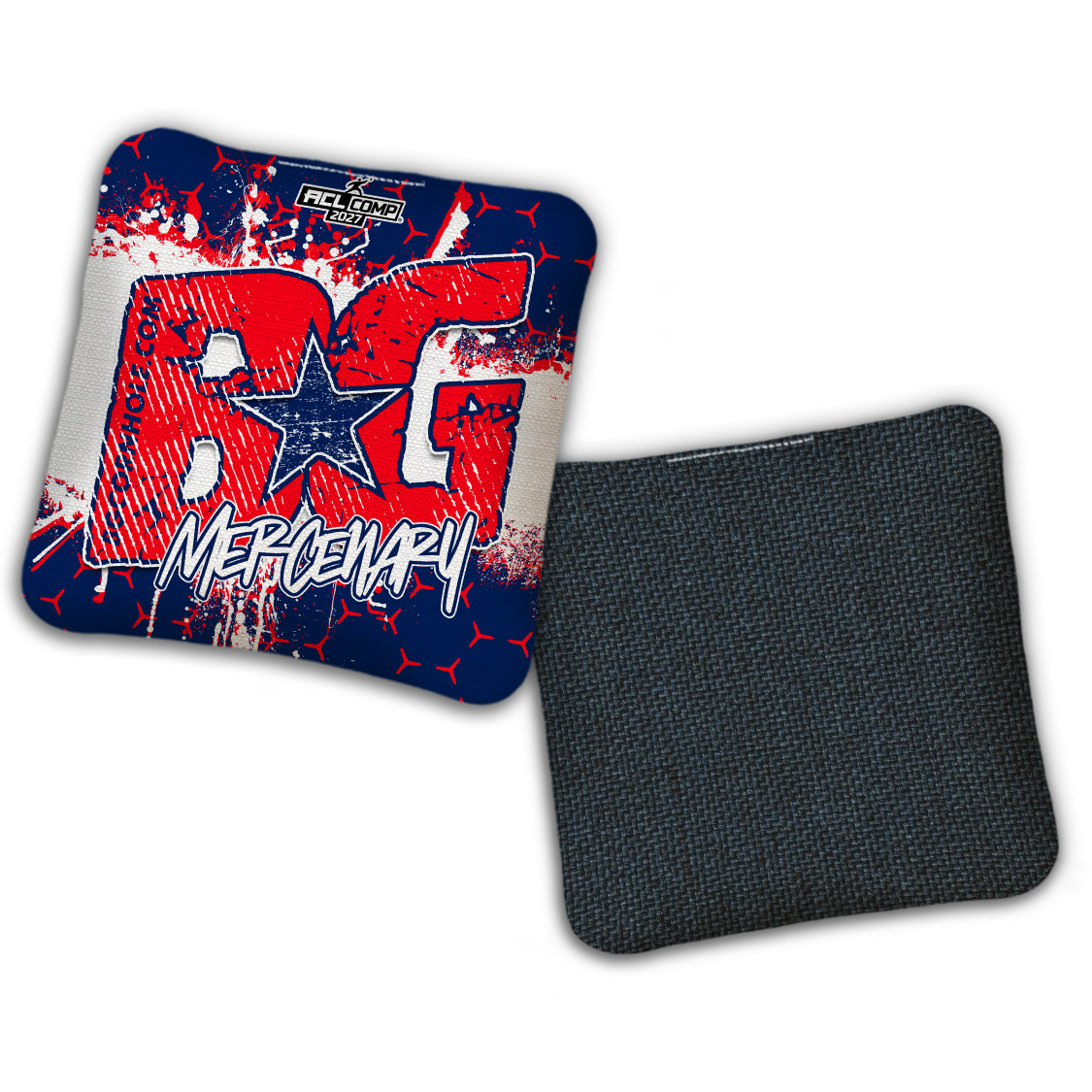 2027 BG Multiple Bag Models - "BROKEN HEX" - ACL Comp Stamped Cornhole Bags - SET OF 4 BAGS