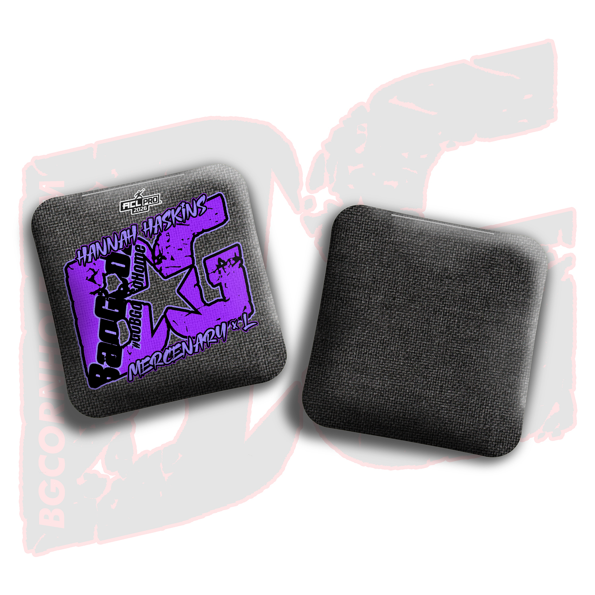 2026 BG Multiple Bag Models  - "Hannah Haskins” - ACL Pro Stamped Cornhole Bags - SET OF 4 BAGS