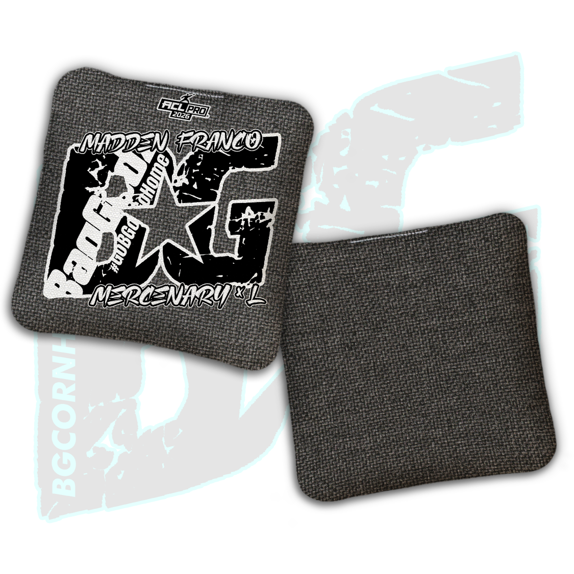 2026 BG Multiple Bag Models  - "Madden Franco” - ACL Pro Stamped Cornhole Bags - SET OF 4 BAGS