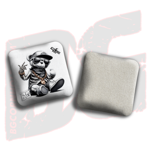 2026 BG Multiple Bag Types "Skeleton Teddy Bear" - ACL Pro Stamped Cornhole Bags - SET OF 4 BAGS