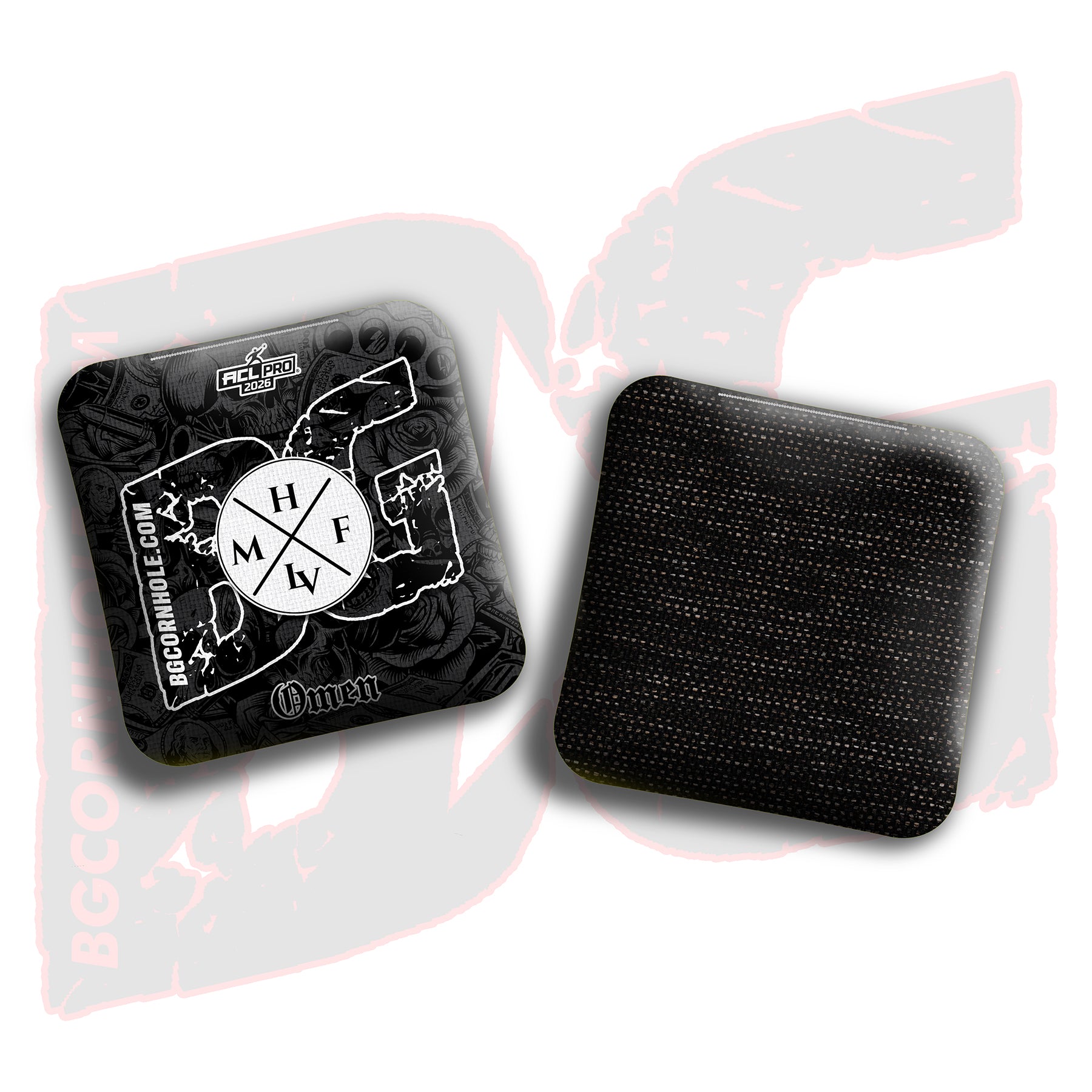 2026 BG Multiple Bag Models - "MHF LAS VEGAS” Collab - ACL Pro Stamped Cornhole Bags - SET OF 4 BAGS