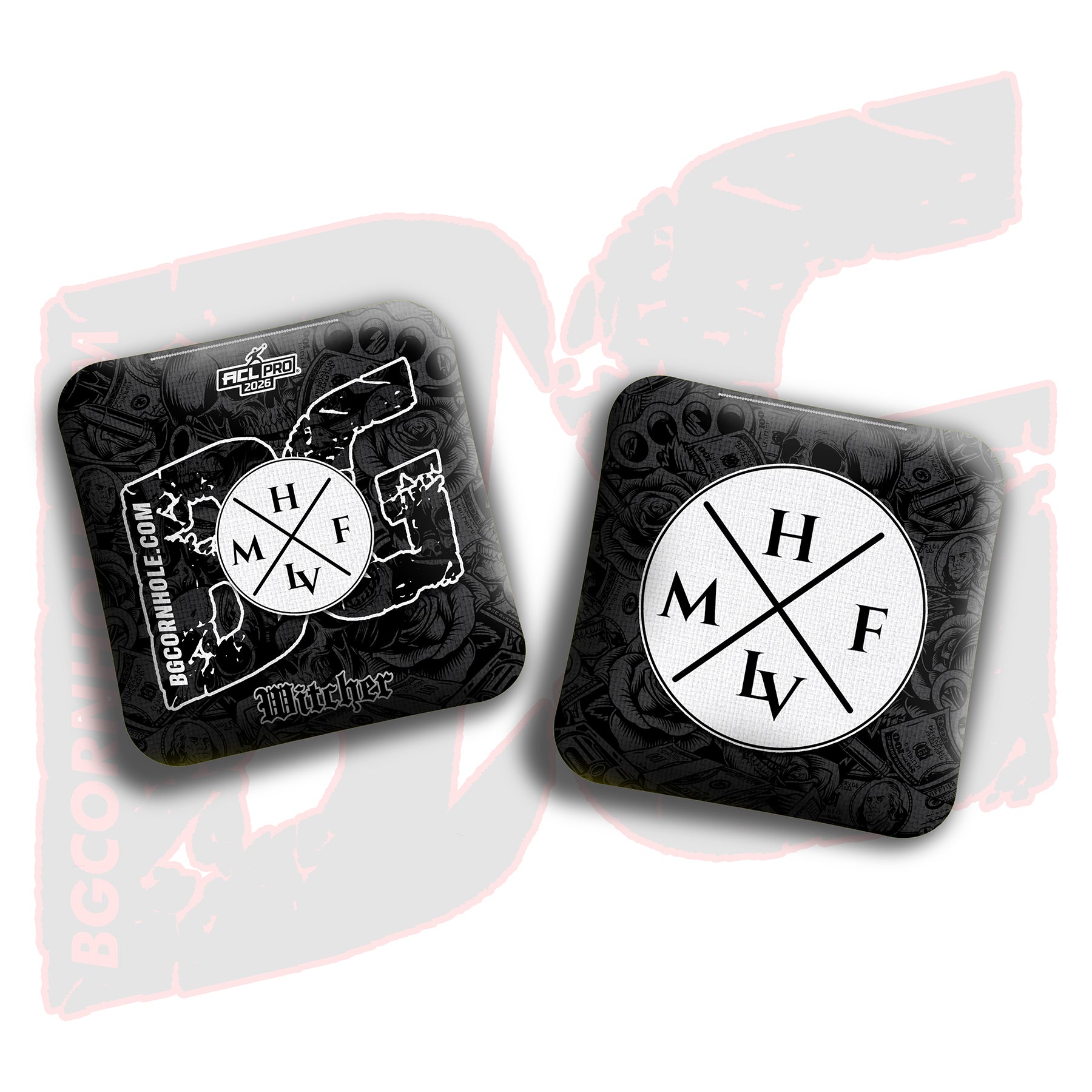 2026 BG Multiple Bag Models - "MHF LAS VEGAS” Collab - ACL Pro Stamped Cornhole Bags - SET OF 4 BAGS