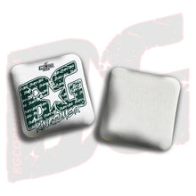 Load image into Gallery viewer, 2026 BG Multiple Bag Models &quot;Green Logo White Colormatch &quot; - ACL Pro Stamped Cornhole Bags - SET OF 4 BAGS