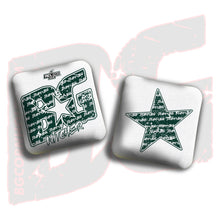 Load image into Gallery viewer, 2026 BG Multiple Bag Models &quot;Green Logo White Colormatch &quot; - ACL Pro Stamped Cornhole Bags - SET OF 4 BAGS