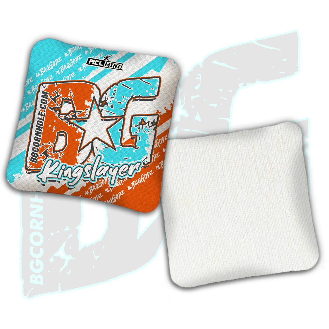 BG Multiple Bag Models - "BagGodz Rally" - 4" ACL Mini Stamped Cornhole Bags- Set of 4 Bags