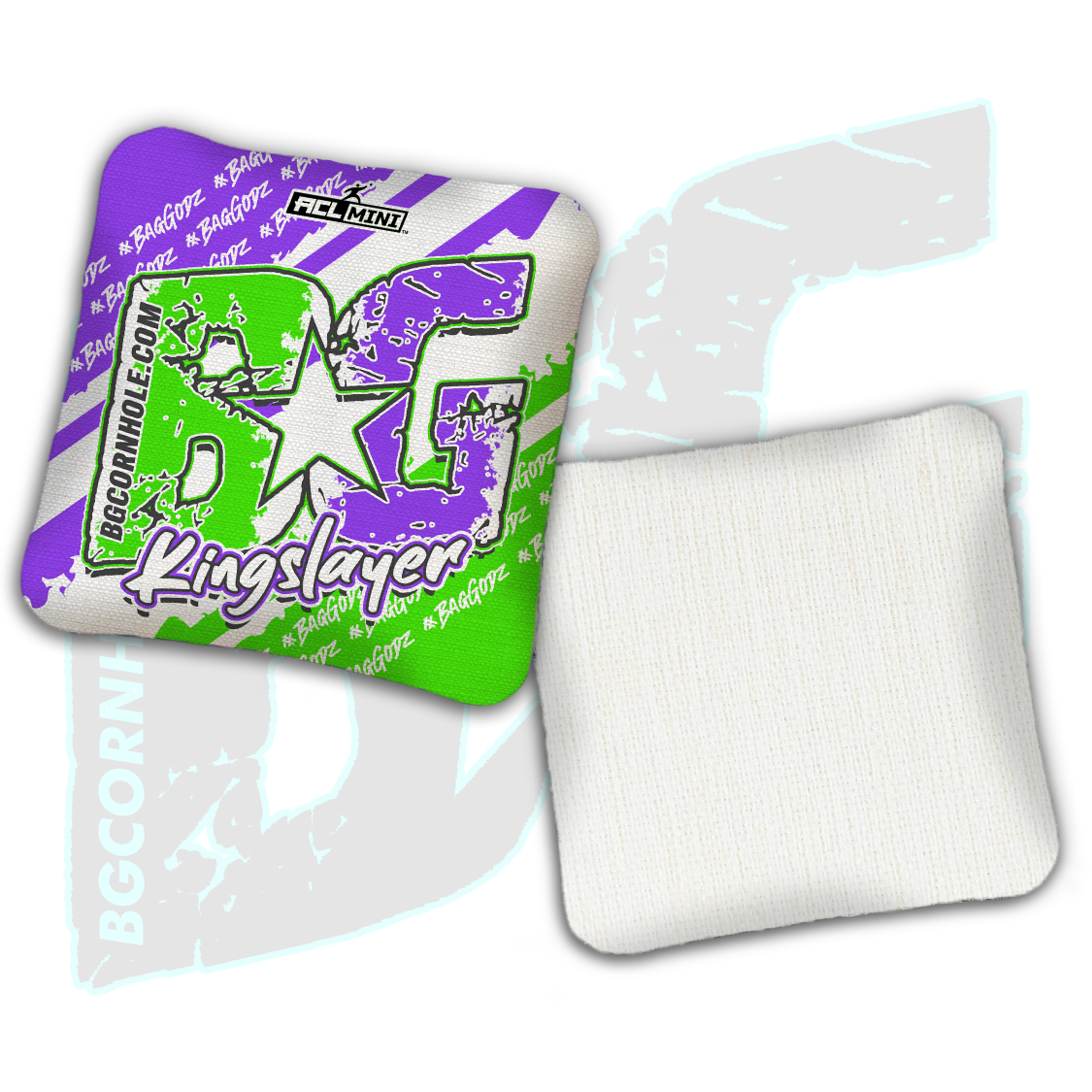 BG Multiple Bag Models - "BagGodz Rally" - 4" ACL Mini Stamped Cornhole Bags- Set of 4 Bags