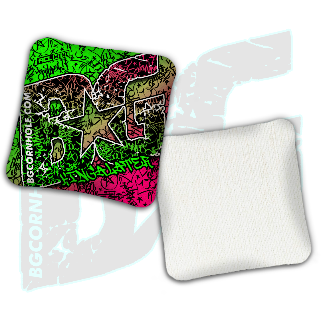 BG Multiple Bag Models - "Graffiti" - 4" ACL Mini Stamped Cornhole Bags- Set of 4 Bags