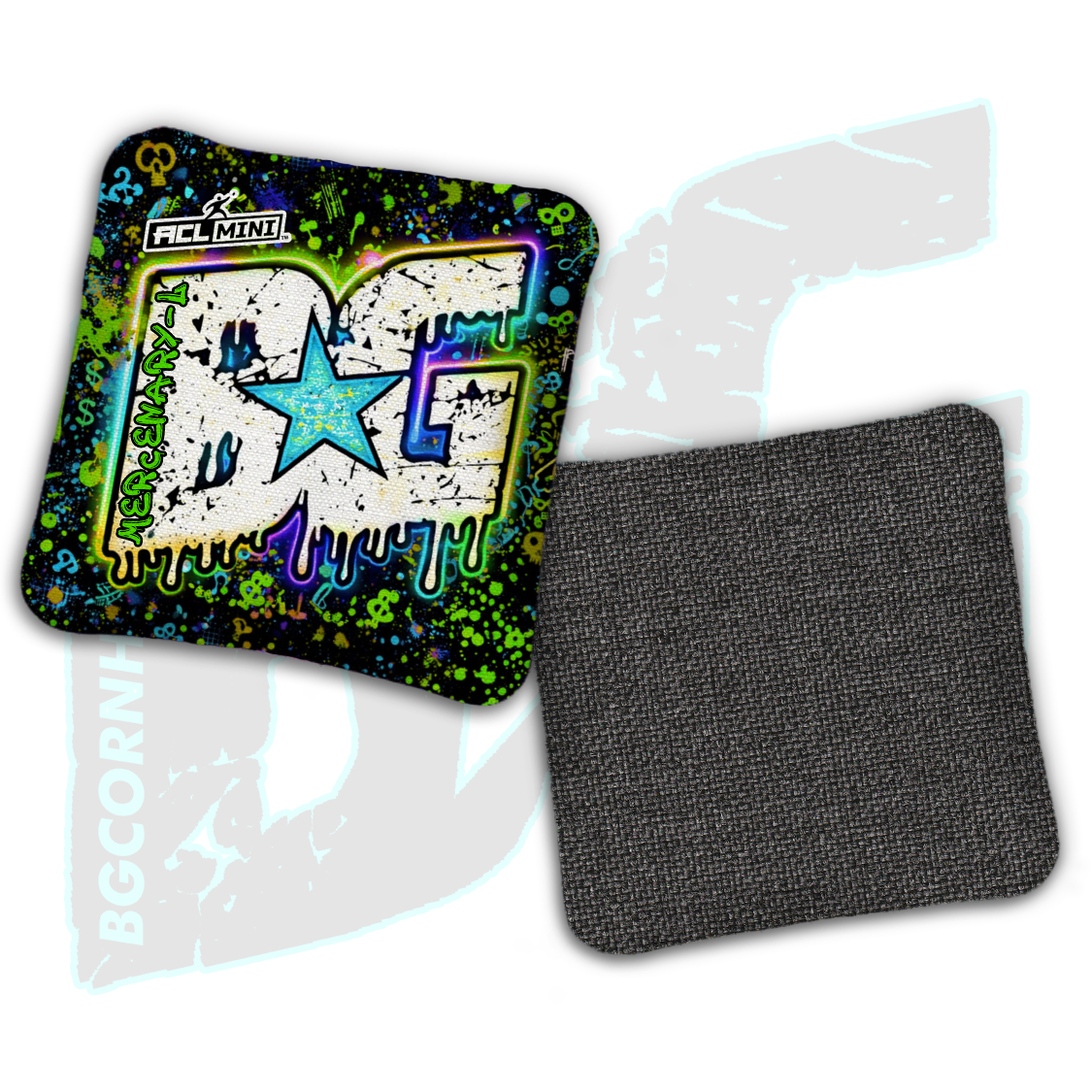 BG Multiple Bag Models - "Dripping Graffiti" - 4" ACL Mini Stamped Cornhole Bags- Set of 4 Bags
