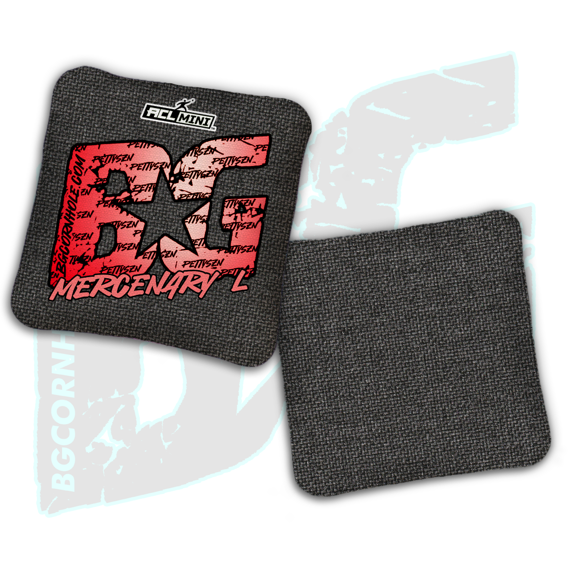 BG Multiple Bag Models - "PettySzn" - 4" ACL Mini Stamped Cornhole Bags- Set of 4 Bags
