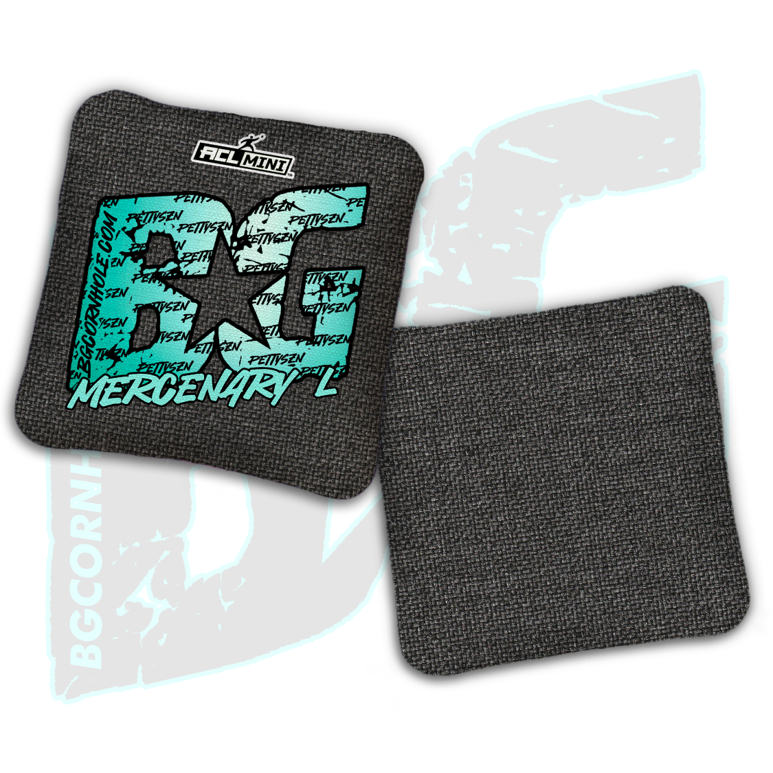 BG Multiple Bag Models - "PettySzn" - 4" ACL Mini Stamped Cornhole Bags- Set of 4 Bags