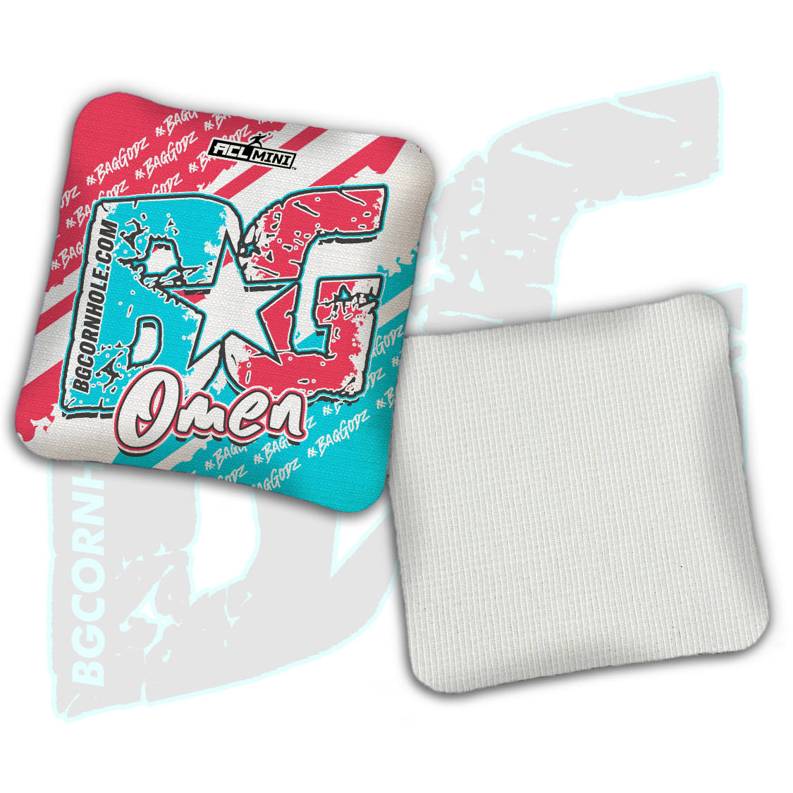 BG Multiple Bag Models - "BagGodz Rally" - 4" ACL Mini Stamped Cornhole Bags- Set of 4 Bags
