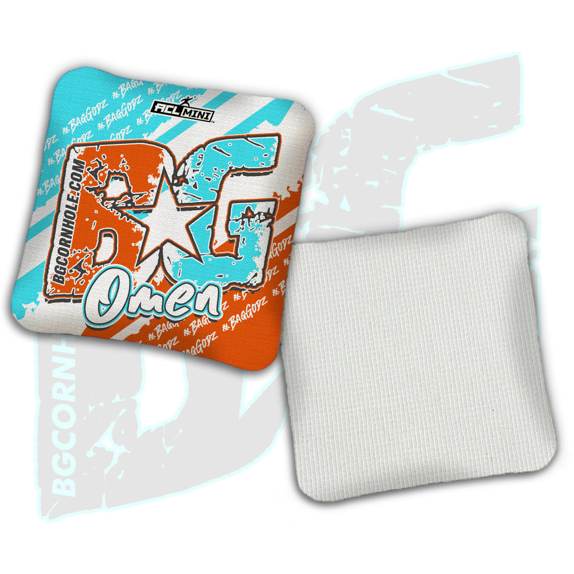BG Multiple Bag Models - "BagGodz Rally" - 4" ACL Mini Stamped Cornhole Bags- Set of 4 Bags