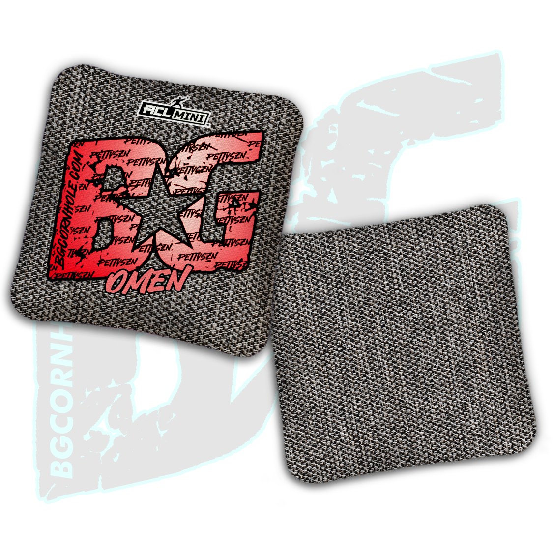 BG Multiple Bag Models - "PettySzn" - 4" ACL Mini Stamped Cornhole Bags- Set of 4 Bags