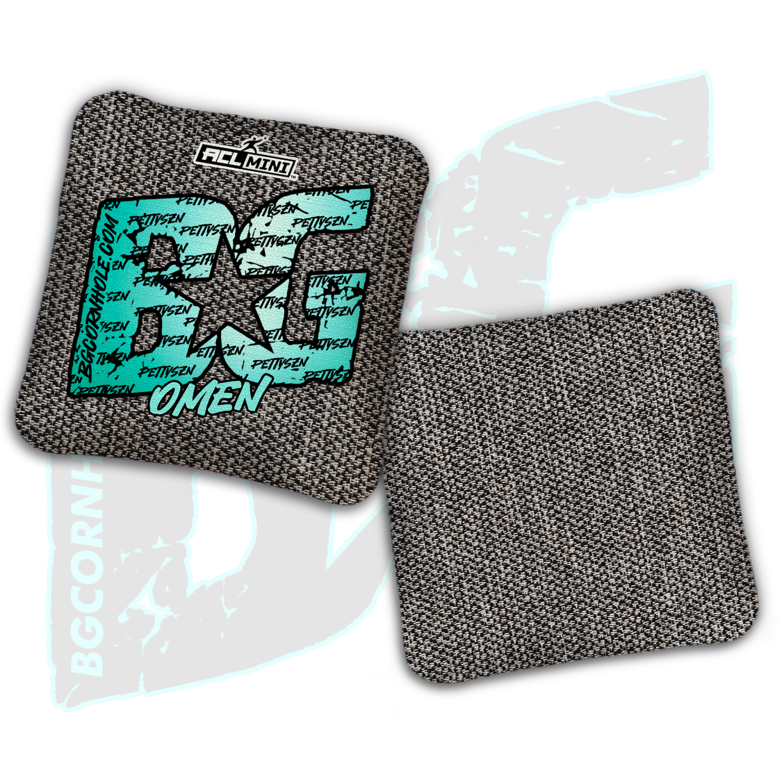 BG Multiple Bag Models - "PettySzn" - 4" ACL Mini Stamped Cornhole Bags- Set of 4 Bags