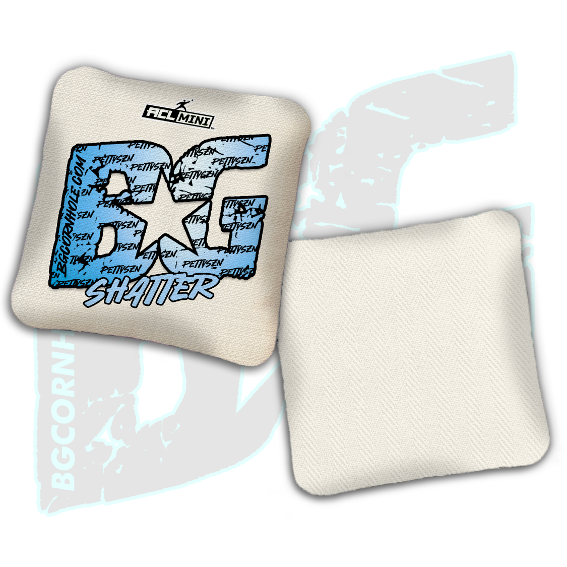 BG Multiple Bag Models - "PettySzn" - 4" ACL Mini Stamped Cornhole Bags- Set of 4 Bags