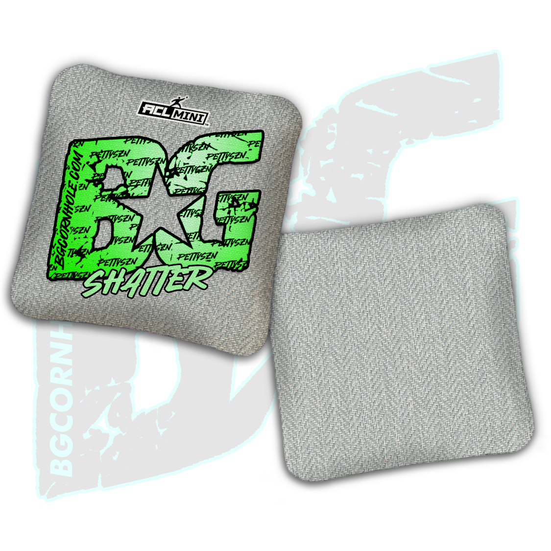 BG Multiple Bag Models - "PettySzn" - 4" ACL Mini Stamped Cornhole Bags- Set of 4 Bags