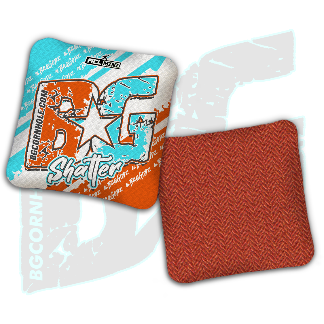BG Multiple Bag Models - "BagGodz Rally" - 4" ACL Mini Stamped Cornhole Bags- Set of 4 Bags